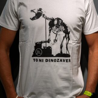 Moška majica TO NI DINOZAVER, prva kolekcija (bela)