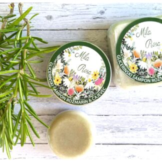 Glicerinski šampon z rožmarinom in čajevcem / Glycerine shampoo with rosemary and tea tree