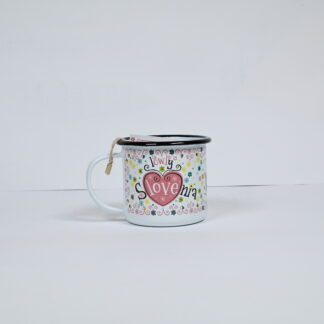 Emajl lonček Lowly Slovenija / Enamel mug Lowly Slovenija